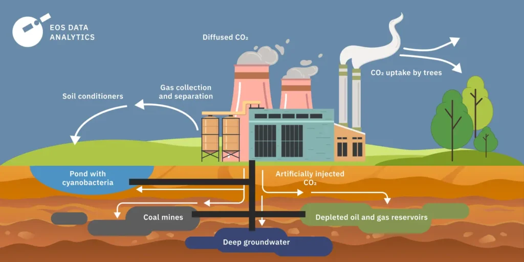 رسم توضيحي لتقنية التقاط الكربون
