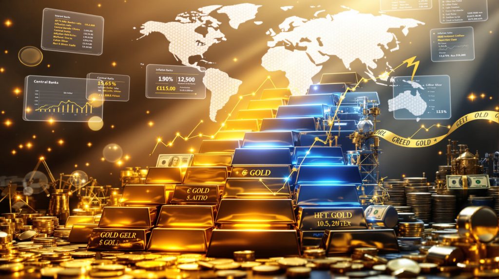 سبائك ذهبية لامعة