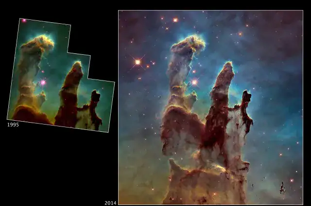 سديم أعمدة الخلق كأحد أروع الأجرام السماوية التي صورها تلسكوب هابل