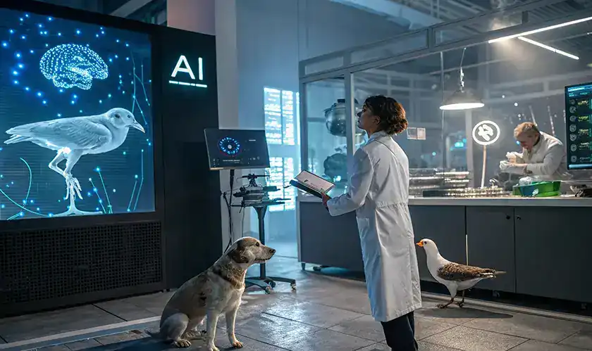 نماذج الذكاء الاصطناعي المستخدمة في تفسير لغة الحيوانات