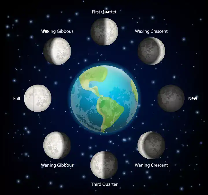 لماذا يتغير شكل القمر كل ليلة