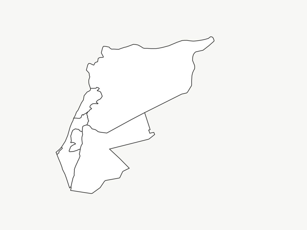 خريطة بلاد الشام صماء للتحميل