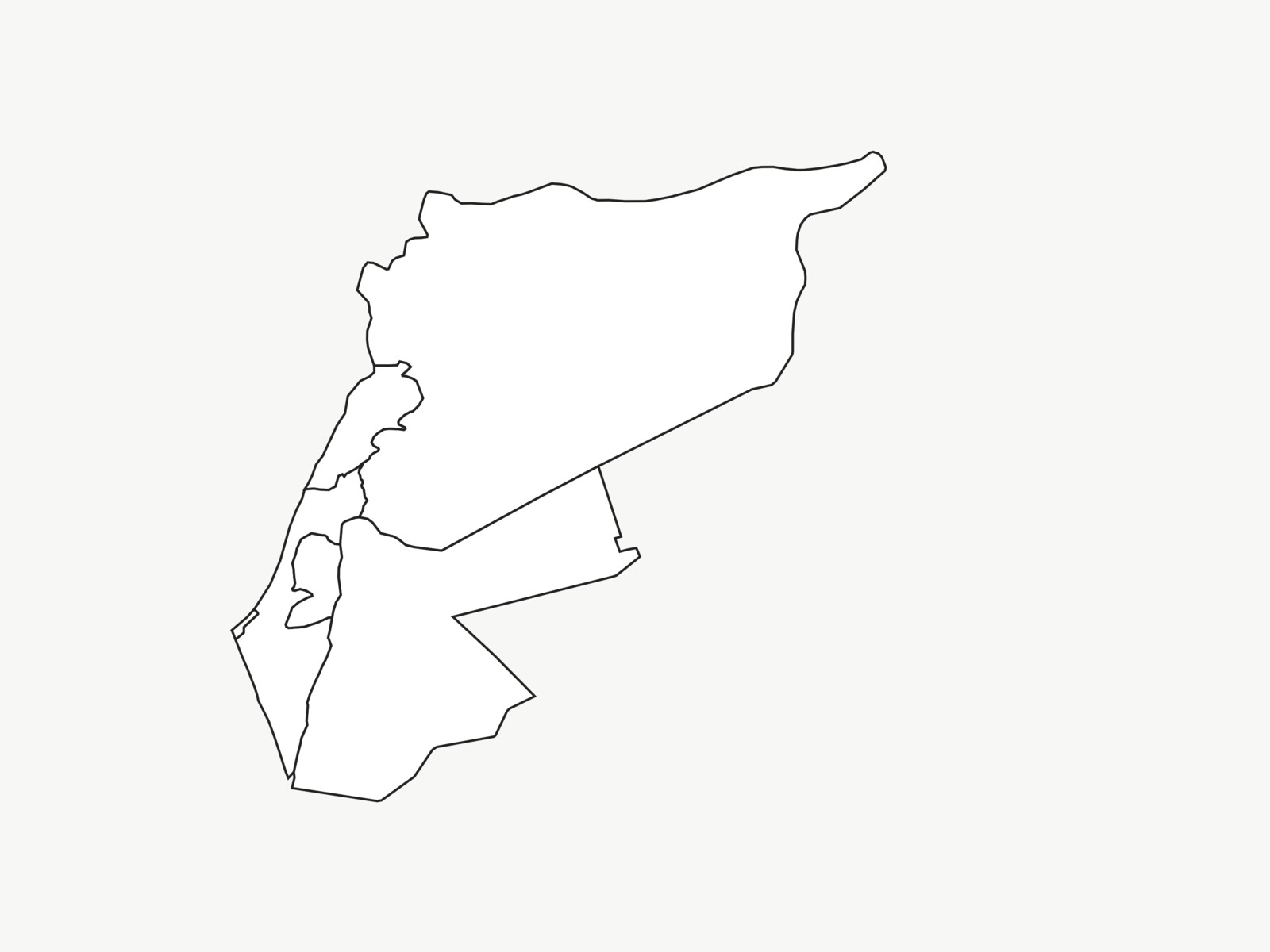خريطة بلاد الشام صماء للتحميل